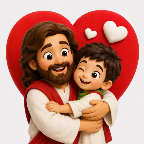 Jesus com Criança - Amor e Proteção