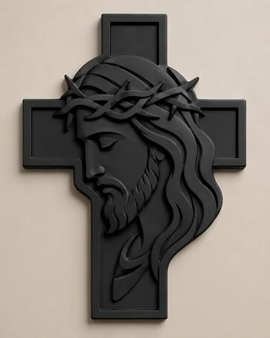 Cruz com Cristo e Coroa de Espinhos
