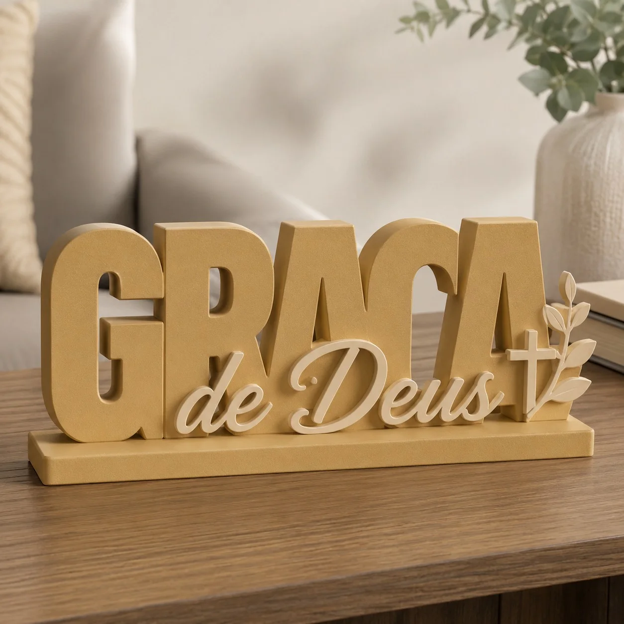 Graça de Deus com Cruz Decorativa