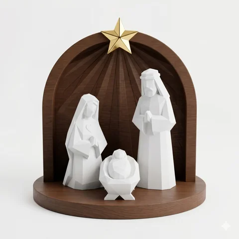 Presépio Sagrada Família Minimalista 3