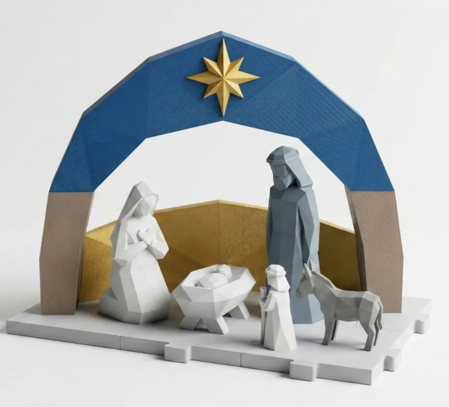 Presépio Sagrada Família com Estrela de Belém 2